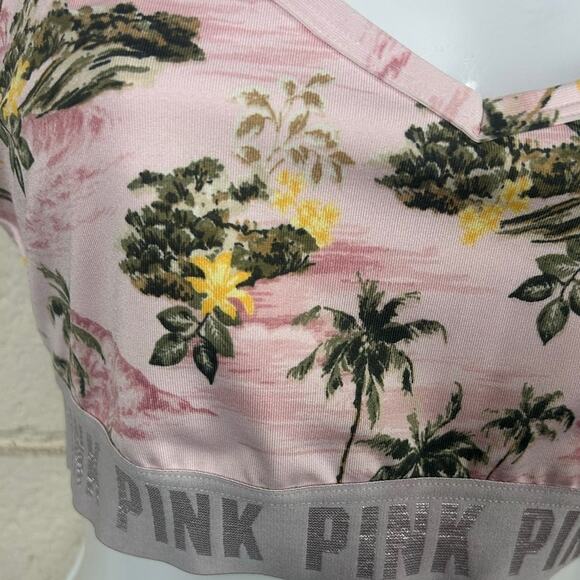 PINK Victoria's Secret Tropical Print Sports Bra size L - Picture 2 of 8